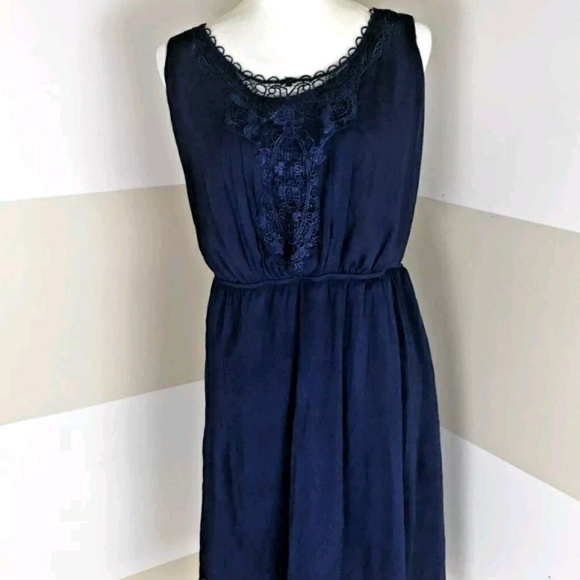 paper doll Dresses & Skirts - Paper Doll Navy Chiffon Sleeveless Dress Size 2X